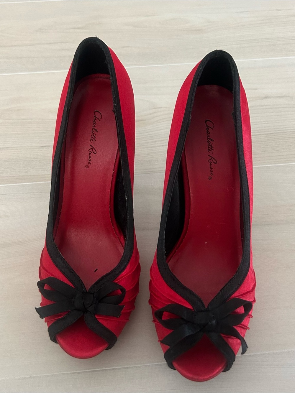 vintage red and black charlotte russe heels - Picture 6 of 9